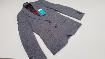 13 X BRAND NEW BURTON MENSWEAR GREY BLAZERS IN VARIOUS SIZES RRP £75.00 (TOTAL RRP £975.00)