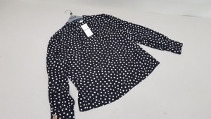 40 X BRAND NEW DOROTHY PERKINS PETITE DOTTED BLOUSES UK SIZE 10 AND 12 RRP £26.00 (TOTAL RRP £1040.00)