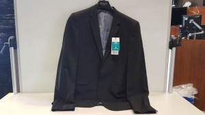 10 X BRAND NEW BURTON MENSWEAR SLIM WITH STRETCH BLACK BLAZERS SIZE 42R RRP £55.00 (TOTAL RRP £550.00)