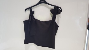 24 X BRAND NEW TOPSHOP ZIPPED HALF TOPS IN BLACK UK SIZE 10 RRP £29.00 (TOTAL RRP £696.00)