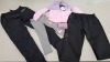 18 PIECE ASSORTED CLOTHES LOT CONTAINING SKILLS WEAR JACKETS, SKILLS WEAR PANTS, WALLET, PURSE, BAG, CHILDRENS NIKE BOTTOMS AND TOP. - ON ONE SHELF