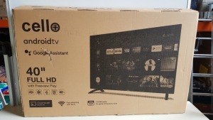 1 X BRAND NEW CELLO 40 FULL HD ANDROID TV (GOOGLE ASSISTANT)