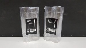 640 X BRAND NEW PACKS OF 6 HIGH BALL SLIM JIM CLEAR PLASTIC TUMBLERS IN 160 DISPLAY BOXES - ON 1 FULL PALLET -3840 INDIVIDUAL TUMBLERS IN THE LOT