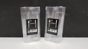 640 X BRAND NEW PACKS OF 6 HIGH BALL SLIM JIM CLEAR PLASTIC TUMBLERS IN 160 DISPLAY BOXES - ON 1 FULL PALLET -3840 INDIVIDUAL TUMBLERS IN THE LOT