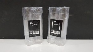 640 X BRAND NEW PACKS OF 6 HIGH BALL SLIM JIM CLEAR PLASTIC TUMBLERS IN 160 DISPLAY BOXES - ON 1 FULL PALLET -3840 INDIVIDUAL TUMBLERS IN THE LOT