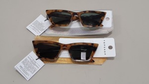 40 X BRAND NEW PACKS OF 2 TOPSHOP SUNGLASSES - IN TORTOISE SHELL DESIGN WITH SLEEVES RRP £14 EACH PAIR - TOTAL £1120