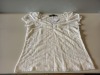 22 X BRAND NEW DOROTHY PERKINS WHITE CLEAR TOPS UK SIZE 12