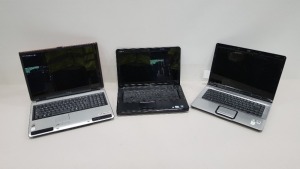 3 PIECE ASSORTED SPARES LOT CONTAINING; 1 X DELL N5030 LAPTOP 1 X HP DV6500 LAPTOP 1 X 17 TOSHIBA LAPTOP (PLEASE NOTE ALL FOR SPARES)