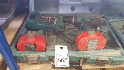 1 X MAKITA 18V DRILL WITH SPARE BATTERY, CHARGER AND CASE