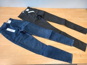 10 PIECE MIXED TOPSHOP JEAN LOT CONTAINING 7 X JONI SUPER HIGH WAISTED SKINNY JEANS UK SIZE 6 AND 3 X JAMIE HIGH WAISTED SKINNY JEANS UK SIZE 6