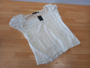 30 X BRAND NEW DOROTHY PERKINS WHITE CLEAR TOPS UK SIZE 14