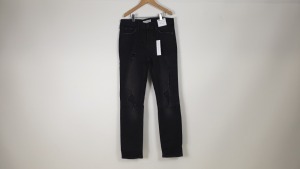 6 X BRAND NEW TOPMAN BLACK STRETCH SKINNY / SLIM JEANS IN VARIOUS SIZES