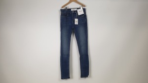 6 X BRAND NEW TOPMAN BLUE SPRAY ON JEANS SIZE W30 L 32 / RRP £35.00pp