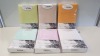 40 X BRAND NEW LORD OF LINENS STERNA 1 PAIR OF FLANNEL COT SHEETS IN ASSORTED COLOURS (100X150CM) - IN 2 BOXES