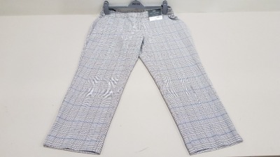 20 X BRAND NEW DOROTHY PERKINS PETITE CHEQUERED ANKLE GRAZER TROUSERS IN SIZES 4, 6, 8, 10 AND 14 RRP £22.00 (TOTAL RRP £440.00)