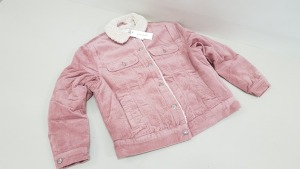 17 X BRAND NEW TOPSHOP PINK WOOL INTERIOR BUTTONED CORDROY JACKETS UK SIZE 8 RRP £55.00