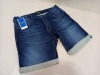 10 X BRAND NEW JACK & JONES BLUE DENIM SHORTS SIZE MEDIUM RRP £35.00 (TOTAL RRP £350.00)