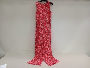 12 X BRAND NEW VILLA CLOTHES ORANGE FLOWER DETAILED JUMPSUITS IN VARIOUS SIZES RRP £45.00 - TOTAL £540