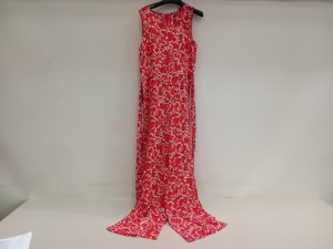 12 X BRAND NEW VILLA CLOTHES ORANGE FLOWER DETAILED JUMPSUITS IN VARIOUS SIZES RRP £45.00 - TOTAL £540