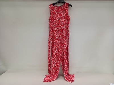 12 X BRAND NEW VILLA CLOTHES ORANGE FLOWER DETAILED JUMPSUITS IN VARIOUS SIZES RRP £45.00 - TOTAL £540