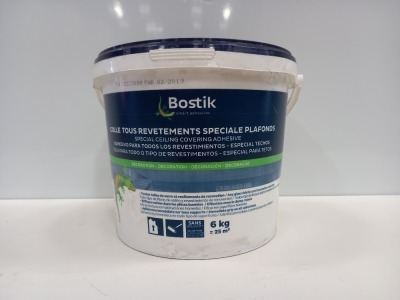 15 X BRAND NEW 6KG BOSTIK SPECIAL CEILING COVERING ADHESIVE - NOTE DATED 02/2019