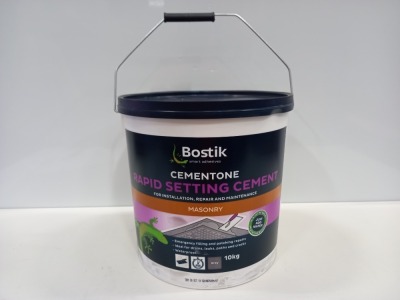 11 X BRAND NEW BOSTIK 10KG RAPID SETTING CEMENT FOR INSTALLATION, REPAIR AND MAINTENANCE (MASONRY) - NOTE DATED OCT 20119