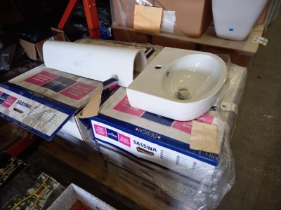 6 X CERSANIT SASSINA SINK AND BASIN - ON ONE PALLET