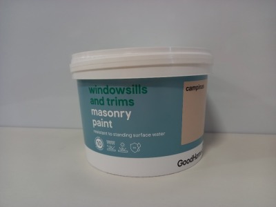 30 X BRAND NEW GOODHOME 2.5L WINDOWSILLS AND TRIMS MASONRY PAINT (COLOUR CAMPINAS) - PICK LOOSE