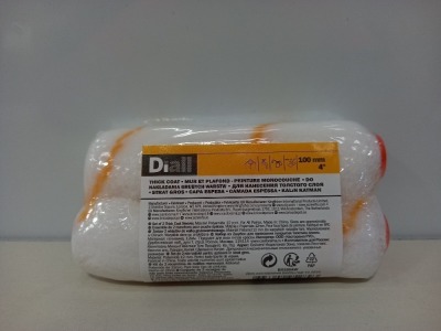 576 X BRAND NEW DIALL PACK OF 2 THICK COAT 100MM PAINT ROLLER HEADS. - IN 12 BOXES