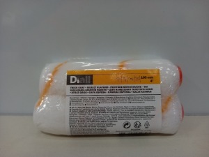 576 X BRAND NEW DIALL PACK OF 2 THICK COAT 100MM PAINT ROLLER HEADS. - IN 12 BOXES