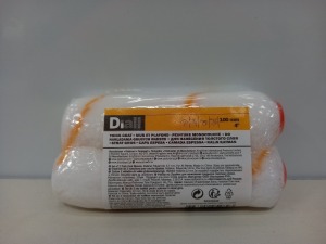 576 X BRAND NEW DIALL PACK OF 2 THICK COAT 100MM PAINT ROLLER HEADS. - IN 12 BOXES