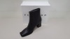 12 X HEIDI BLACK ZIP UP HEELED ANKLE BOOTS IN SIZE 3 AND 4 RRP £89.00 (TOTAL RRP £1068.00)