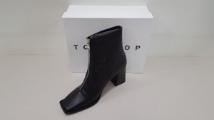 11 X HEIDI BLACK ZIP UP HEELED ANKLE BOOTS IN SIZE 3, 4, 5 AND 8 RRP £89.00 (TOTAL RRP £979.00)