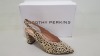 18 X BRAND NEW DOROTHY PERKINS ANIMAL EVERLEY HEELED OPEN FOOT SHOES UK SIZE 7 RRP £25,00 (TOTAL RRP £450.00)