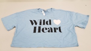 27 X BRAND NEW TOPSHOP WILD HEART PRINT CROP TOPS SIZE MEDIUM