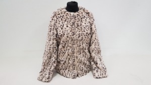 20 X BRAND NEW DOROTHY PERKINS FAUX FUR ANIMAL STYLED JACKET SIZE 8, 12 AND 18