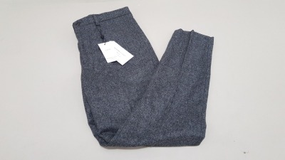 14 X BRAND NEW SELECTED HOMME TAPERED EVEN TROUSERS IN GREY MELANGE IN VARIOUS SIZES (TOTAL RRP £980.00)