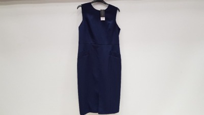 25 X BRAND NEW DOROTHY PERKINS NAVY OPEN BACK ZIP UP DRESSES IN SIZES 6, 8, 10, 12 AND 14 RRP £25 (TOTAL RRP £625.00) (PICK LOOSE)