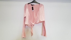 45 X BRAND NEW DOROTHY PERKINS PINK CROPPED CARDIGANS IN VARIOUS SIZES RRP £18.00 (TOTAL RRP £810.00)