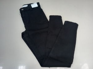 10 X BRAND NEW TOPSHOP BLACK JONI DENIM JEANS UK SIZE 8 RRP £36;00