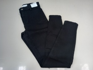 10 X BRAND NEW TOPSHOP BLACK JONI DENIM JEANS UK SIZE 8 RRP £36;00