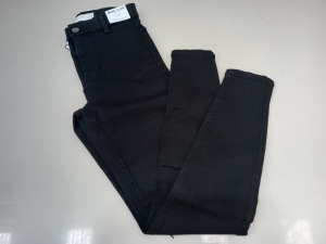 10 X BRAND NEW TOPSHOP BLACK JONI DENIM JEANS UK SIZE 8 RRP £36;00