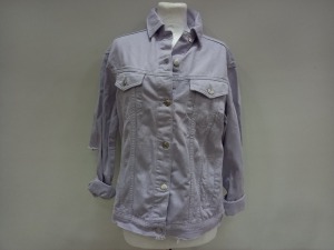 12 X BRAND NEW TOPSHOP LILAC DENIM JACKETS UK SIZE 8 RRP £49.00