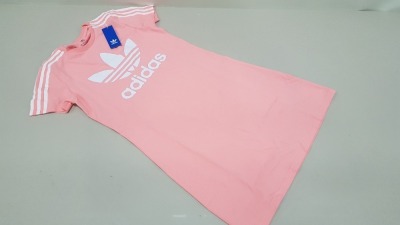 15 X BRAND NEW ADIDAS PINK SKATER DRESS ITEM CODE - A631 PH4RU AGE 14-15 YEARS