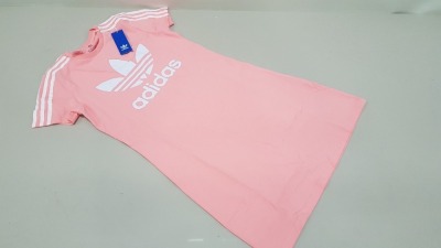 15 X BRAND NEW ADIDAS PINK SKATER DRESS ITEM CODE - A631 PH4RU AGE 14-15 YEARS