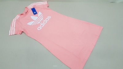 15 X BRAND NEW ADIDAS PINK SKATER DRESS ITEM CODE - A631 PH4RU AGE 14-15 YEARS