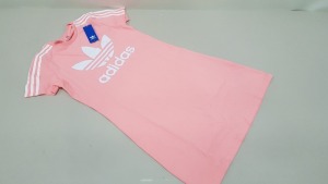 15 X BRAND NEW ADIDAS PINK SKATER DRESS ITEM CODE - A631 PD9TJ AGE 11-12 YEARS