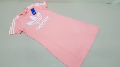 15 X BRAND NEW ADIDAS PINK SKATER DRESS ITEM CODE - A631 PD9TJ AGE 11-12 YEARS