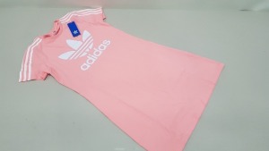 15 X BRAND NEW ADIDAS PINK SKATER DRESS ITEM CODE - A631 PD9TJ AGE 11-12 YEARS