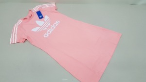 15 X BRAND NEW ADIDAS PINK SKATER DRESS ITEM CODE - A631 PD9TG AGE 9-10 YEARS